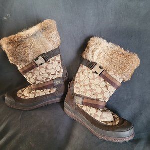 Coach winter boots with fur